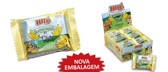 bananada diet.jpg - Ingredientes : Polpa de banana; GELIFICANTE: Pectina Cítrica; ACIDULANTE: Ácido Láctico; CONSERVANTE: Sorbato de Potássio. 